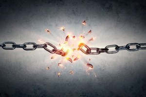 Broken Chain - Freedom And Separation Concept